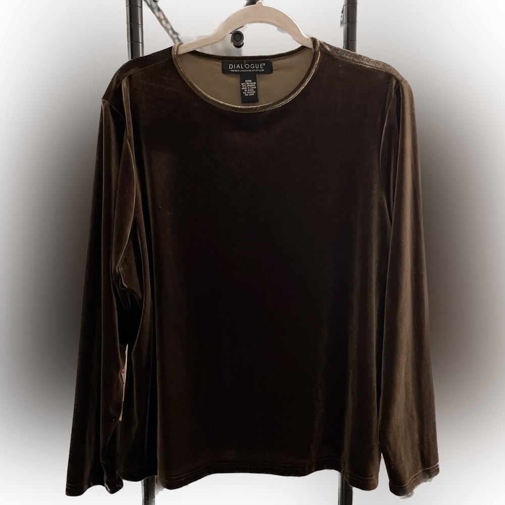 Dialogue Stretch Velvet Top
